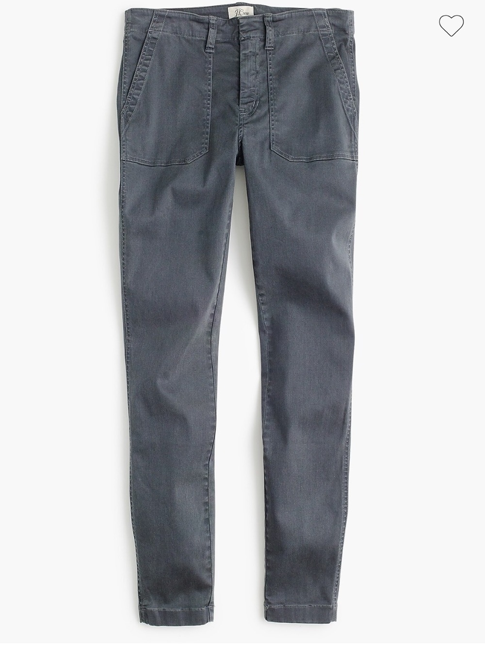 J. Crew - Women's 9" Cargo Toothpick Pant, size 30. Dark Grey, Charcoal
